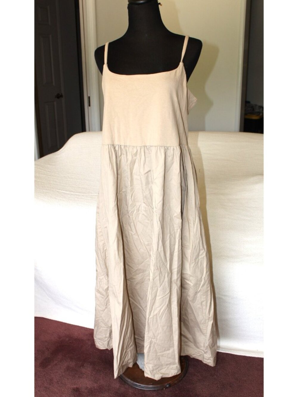 Old Navy Knit Tank Maxi dress XXL Dried Linen Cotton sleeveless summer Vacation - Picture 4 of 10